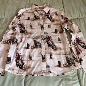 Bit & Bridle, size large, long sleeve button up!